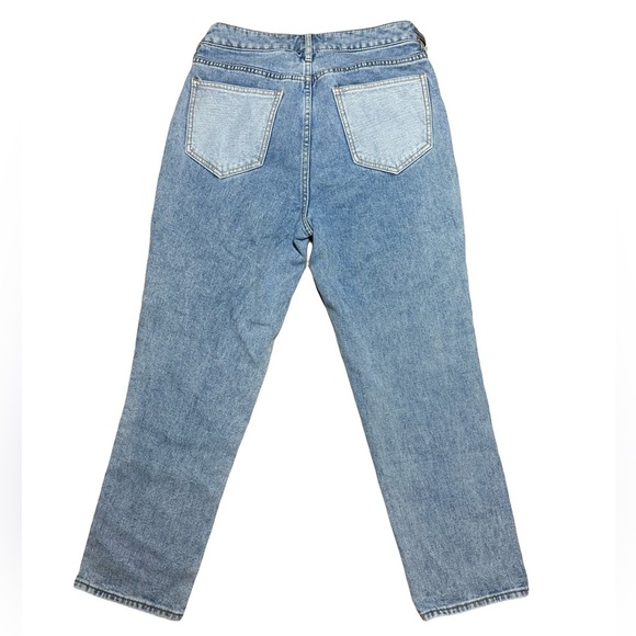PacSun High Waisted Mom Jeans | Patchwork Light & Dark Wash Jeans Size 26 - Picture 4 of 10
